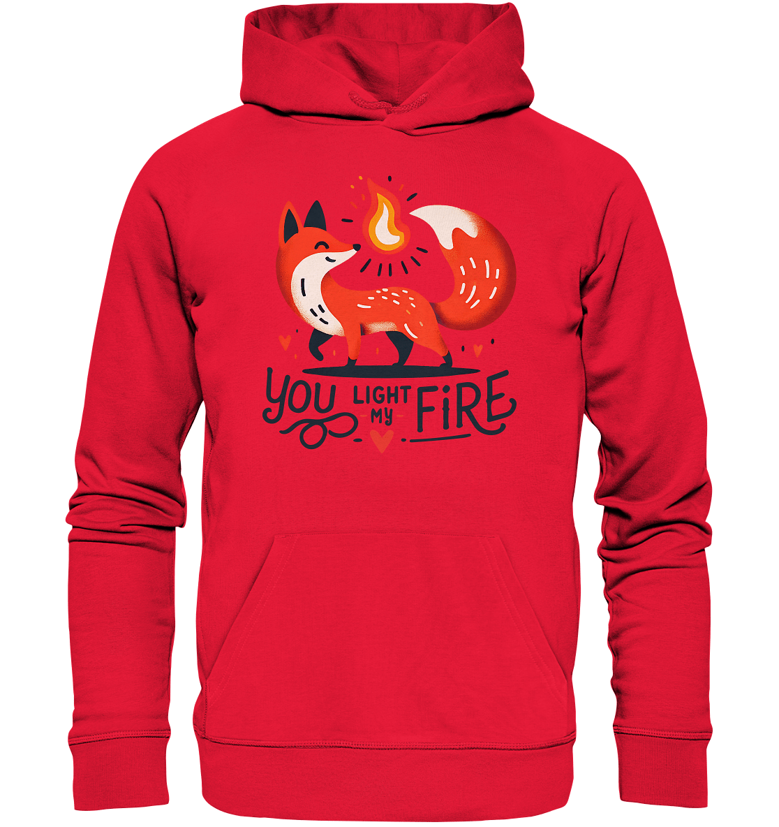 You Light My Fire - Niedlicher Fuchs mit Flamme Valentinsdesign - Premium Unisex Hoodie - FaunaFeels Onlineshop Hoodies