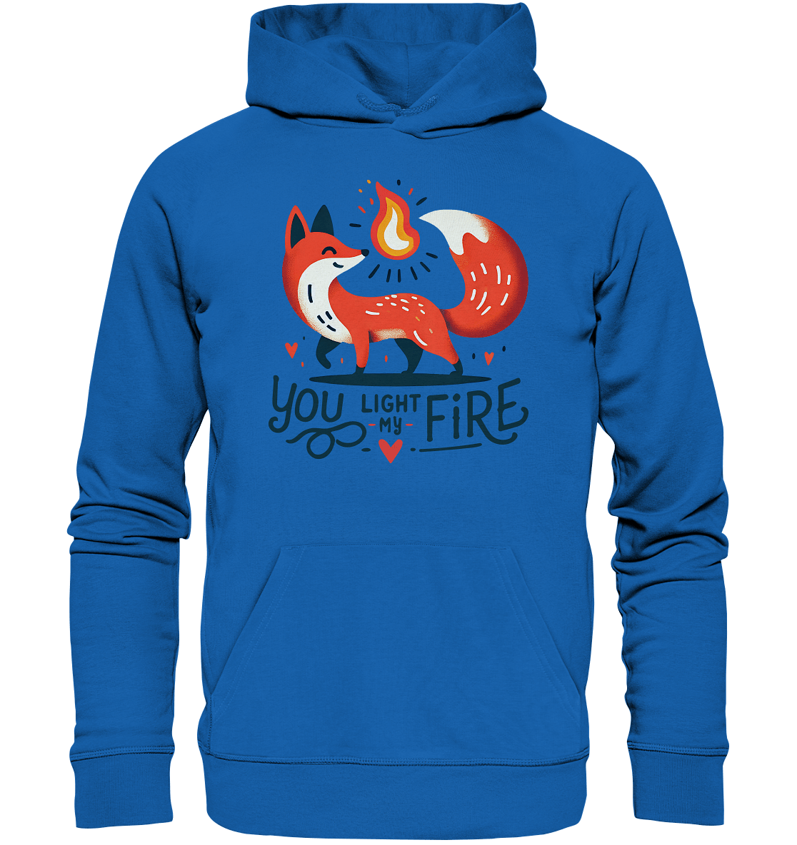 You Light My Fire - Niedlicher Fuchs mit Flamme Valentinsdesign - Premium Unisex Hoodie - FaunaFeels Onlineshop Hoodies