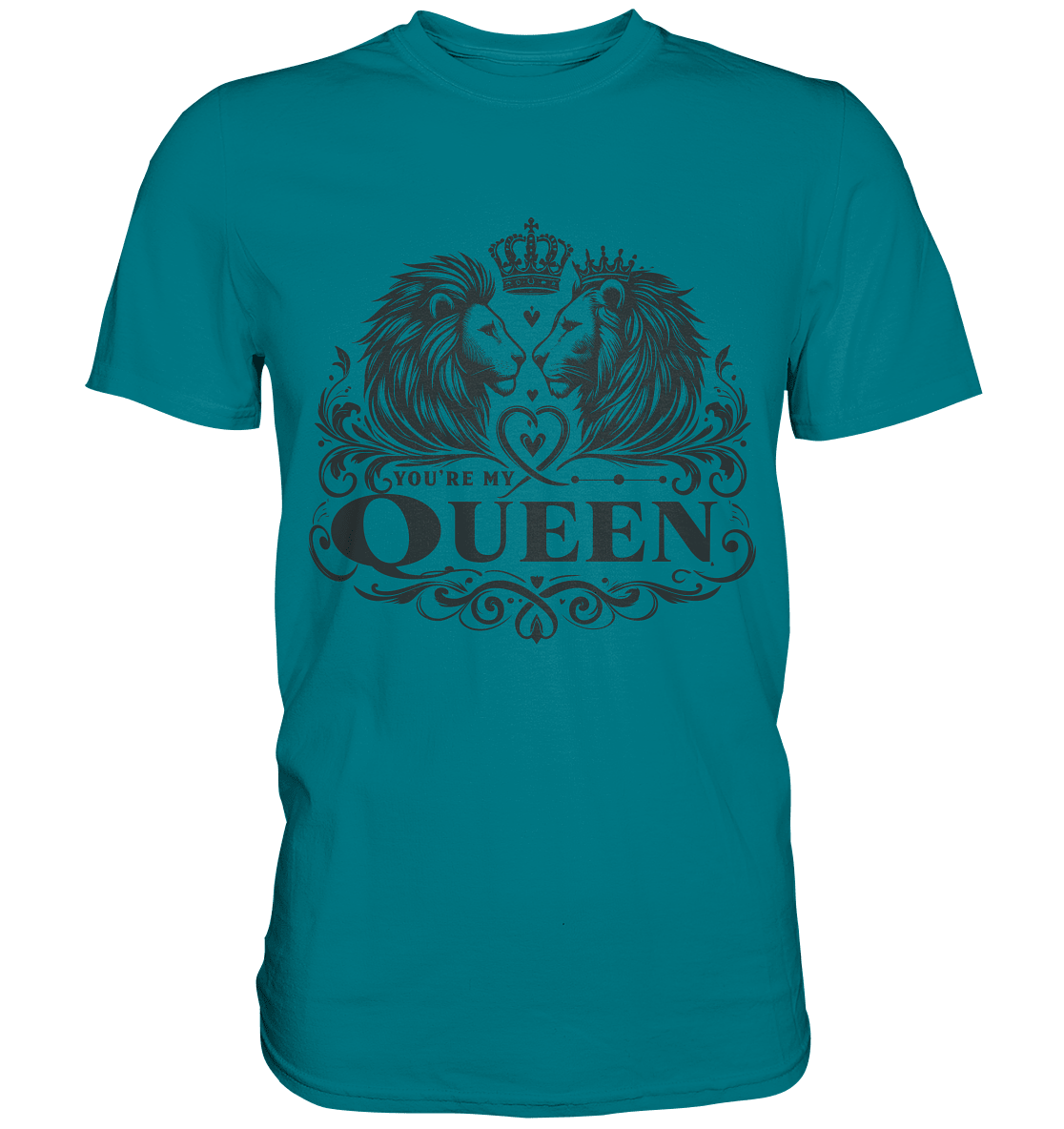 You're My Queen - Königliches Löwenpaar Design im Vintage - Stil - Premium Shirt - FaunaFeels Onlineshop Unisex - Shirts