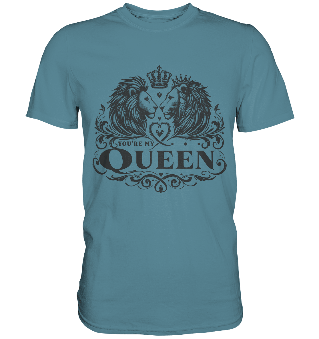 You're My Queen - Königliches Löwenpaar Design im Vintage - Stil - Premium Shirt - FaunaFeels Onlineshop Unisex - Shirts
