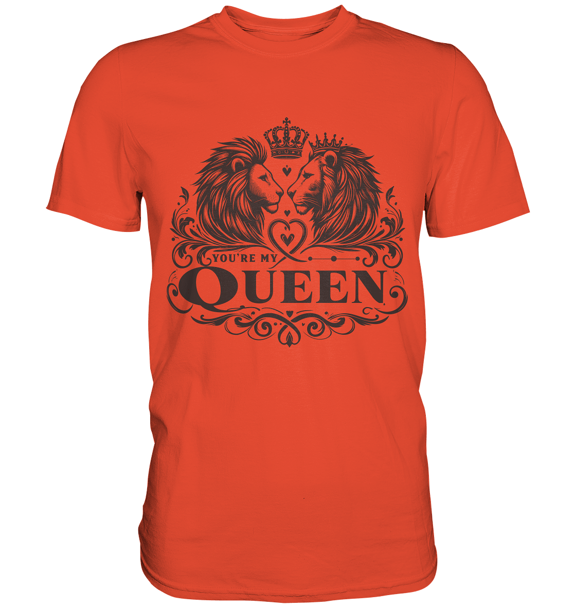 You're My Queen - Königliches Löwenpaar Design im Vintage - Stil - Premium Shirt - FaunaFeels Onlineshop Unisex - Shirts