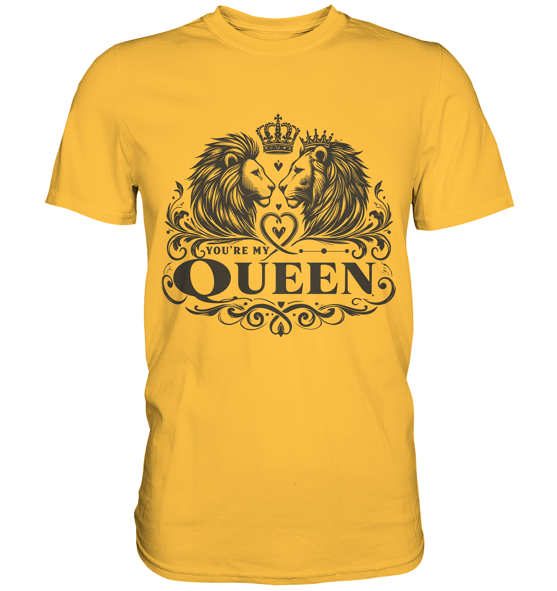 You're My Queen - Königliches Löwenpaar Design im Vintage - Stil - Premium Shirt - FaunaFeels Onlineshop Unisex - Shirts
