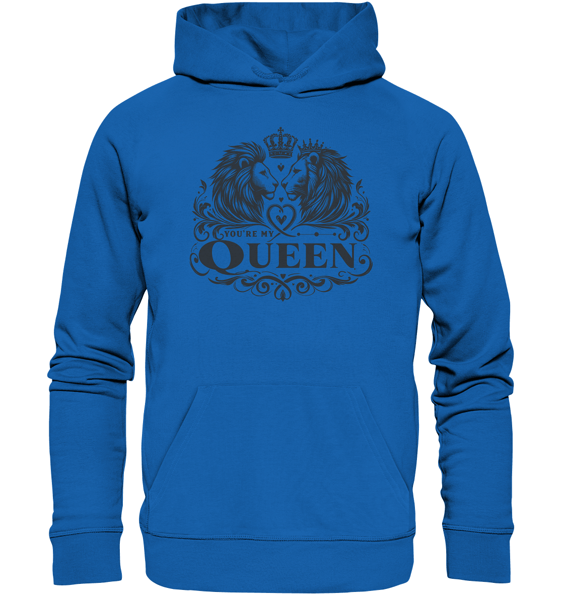 You're My Queen - Königliches Löwenpaar Design im Vintage - Stil - Premium Unisex Hoodie - FaunaFeels Onlineshop Hoodies