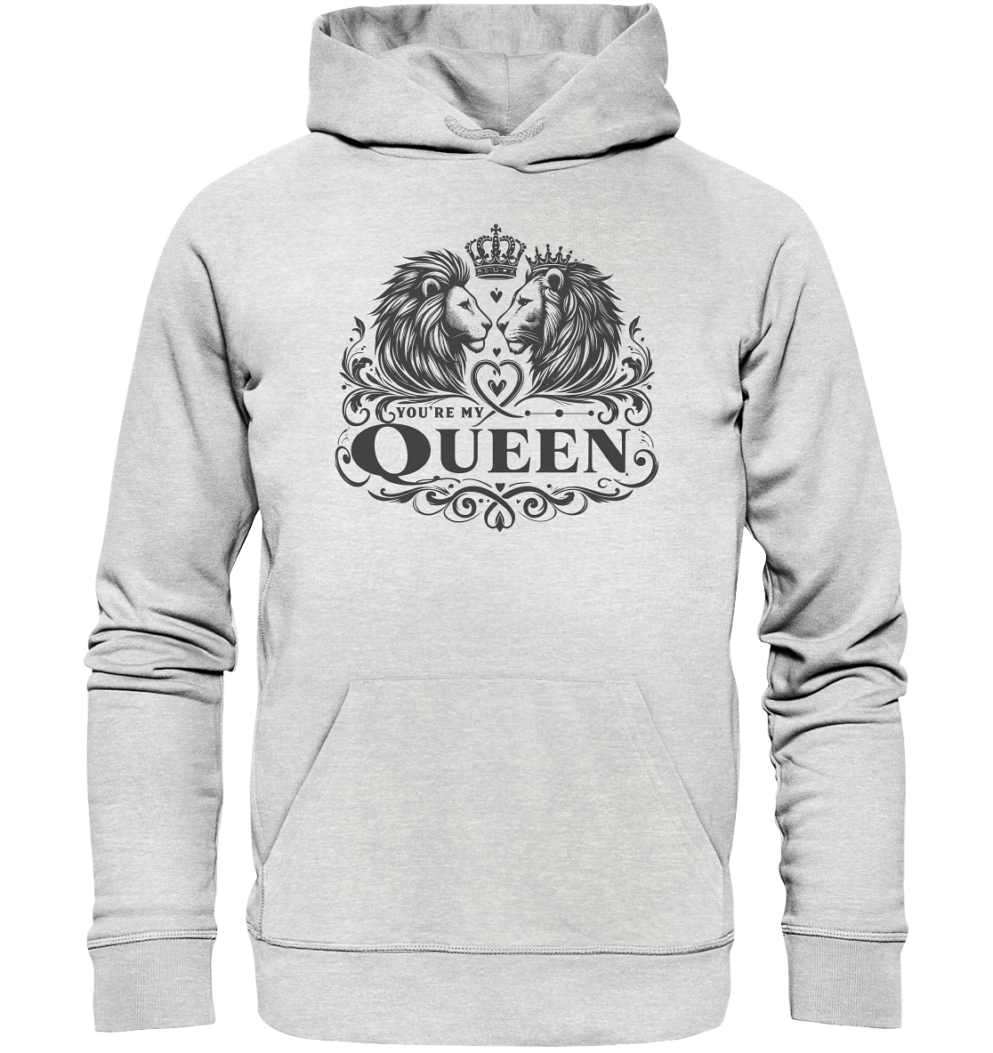 You're My Queen - Königliches Löwenpaar Design im Vintage - Stil - Premium Unisex Hoodie - FaunaFeels Onlineshop Hoodies